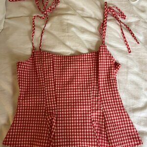 Red Gingham Zara Tank